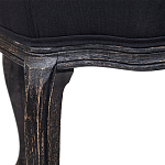 Кресло низкое в стиле прованс Черный Лен Louis French Armchair  варинант исполнения - 4 | Loft Concept в Тюмени