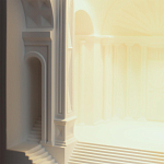 Встраиваемый в стену гипсовый светильник под покраску с арками и рельефными колоннами Antiquity Athena варинант исполнения - 9 | Loft Concept в Тюмени