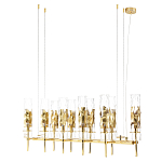 Люстра подвесная прямоугольная с 10-ю цилиндрическими плафонами LIAISON варинант исполнения - 1 | Loft Concept в Тюмени