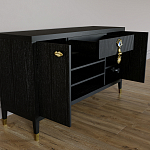 Комод-буфет Elsa Dreams Black с открытыми полками   варинант исполнения - 5 | Loft Concept в Тюмени