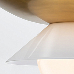 Подвесной светильник латунного цвета с конусовидным белым плафоном Quintiesse варинант исполнения - 10 | Loft Concept в Тюмени