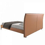Кровать двуспальная коричневая из экокожи Modern Look варинант исполнения - 4 | Loft Concept в Тюмени