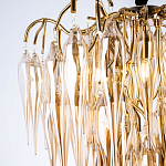 Люстра со стеклянными подвесками янтарного цвета Ambre Glass Chandelier 70 варинант исполнения - 2 | Loft Concept в Тюмени