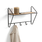 Настенная вешалка с полкой из ротанга Bourn Shelf-hanger варинант исполнения - 3 | Loft Concept в Тюмени