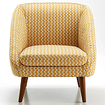 Кресло желтое с принтом Pauley Yellow Armchair варинант исполнения - 3 | Loft Concept в Тюмени