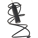 Бра светодиодное из металла со спиральным декоративным элементом черное Metal Spiral варинант исполнения - 2 | Loft Concept в Тюмени