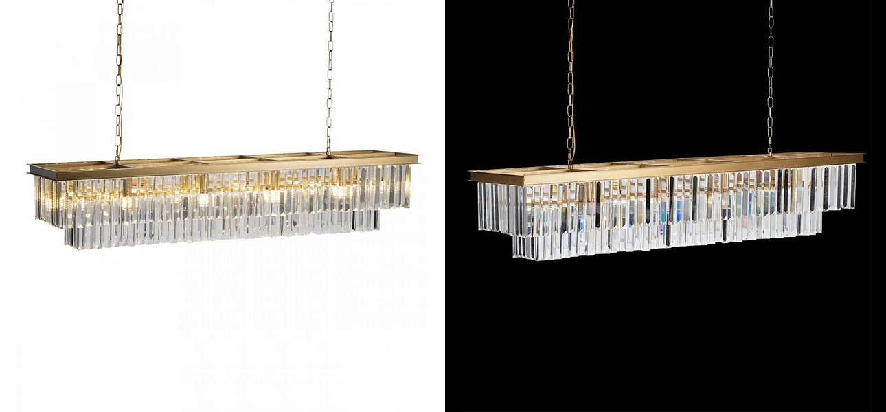 Прямоугольная Люстра RH 1920s Odeon GOLD iron Прозрачное Стекло Длина 120 см Прямоугольная Люстра RH 1920s Odeon GOLD iron Прозрачное Стекло Длина 120 см - Loft-Concept в Тюмени