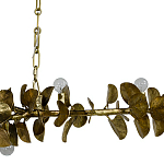 Линейная люстра Brass Eucalyptus Branches Lighting Chandelier варинант исполнения - 3 | Loft Concept в Тюмени