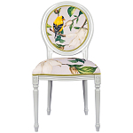 Стул светло-серый из натурального бука с изображением птиц и цветов Blooming Birds варинант исполнения - 1 | Loft Concept в Тюмени