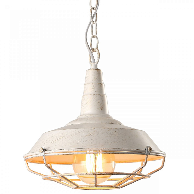 Подвесной светильник DARK CAGE PENDANT White vintage Белый Подвесной светильник DARK CAGE PENDANT White vintage Белый в Тюмени | Loft Concept