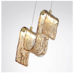 Подвесной светильник волнистой формы из фактурного стекла Wave варинант исполнения - 5 | Loft Concept в Тюмени