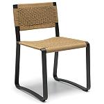 Дизайнерский стул с каркасом из металла с плетеными сиденьем и спинкой GREEN POINT Chair варинант исполнения - 1 | Loft Concept в Тюмени