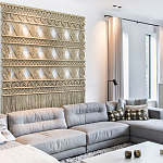 Панно на стену плетеное Макраме бежевый цвет  варинант исполнения - 12 | Loft Concept в Тюмени