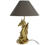 Настольная лампа с абажуром Дракон Golden Dragon Lamp Brown варинант исполнения - 3 | Loft Concept в Тюмени