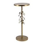 Столик золотистый с цветочной композицией на основании Forest Fairy Tale варинант исполнения - 3 | Loft Concept в Тюмени