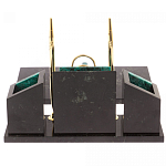 Настольный письменный набор из змеевика с часами Successful Leader варинант исполнения - 3 | Loft Concept в Тюмени