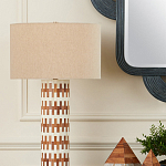 Настольная лампа с узором вдоль колоннообразного основания Brick Surface варинант исполнения - 4 | Loft Concept в Тюмени