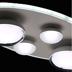 Потолочный светильник овальной формы белого цвета с 4-мя лампами Lunar Pebbles варинант исполнения - 9 | Loft Concept в Тюмени