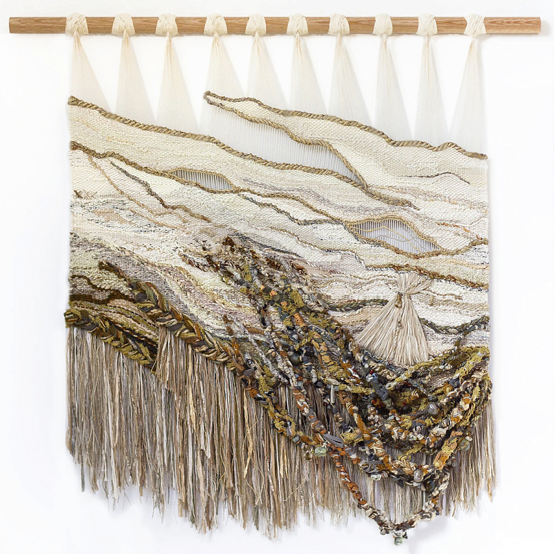 Большой Гобелен ручная работа Wabi-Sabi I Коричневый Бежевый в Тюмени | Loft Concept 