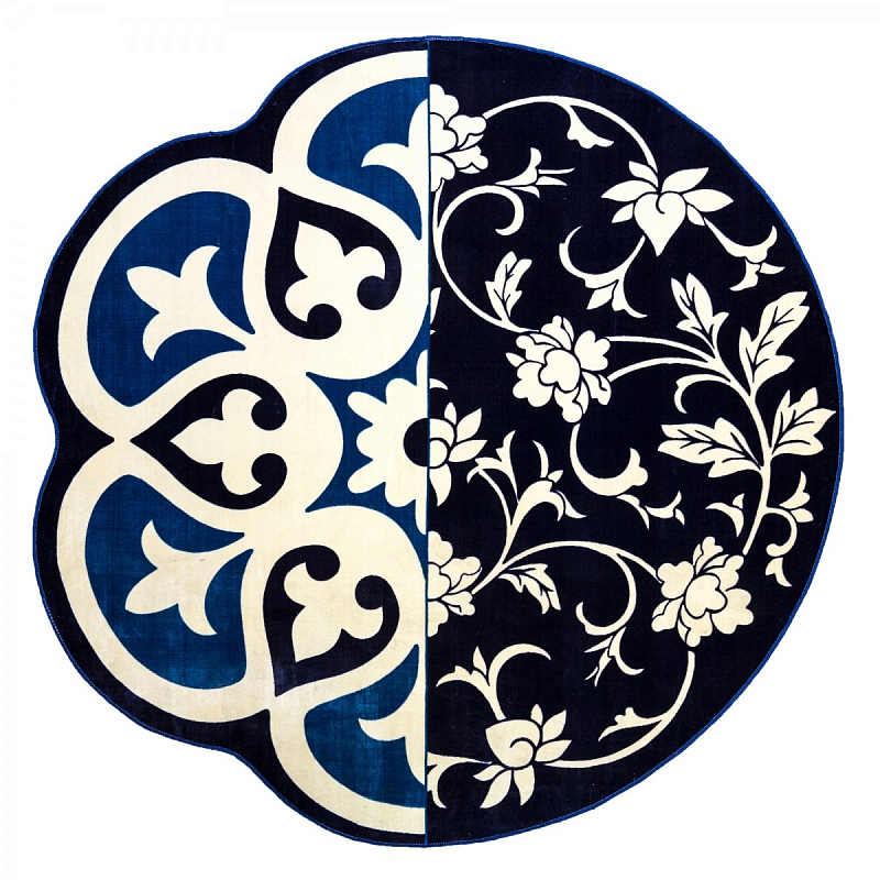 Ковер Seletti Hybrid Andria Синий Белый в Тюмени | Loft Concept 