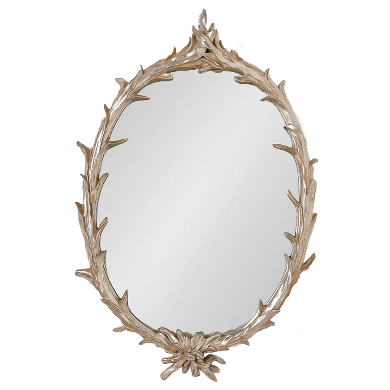 Зеркало овальное с деревянной ветвистой рамой Branched Mirror Зеркало Серебряный Зеркало овальное с деревянной ветвистой рамой Branched Mirror Зеркало Серебряный в Тюмени | Loft Concept