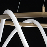 Люстра подвесная круглая золотого цвета с белыми изогнутыми световыми линиями Luke Lampco Tracer Lamp варинант исполнения - 10 | Loft Concept в Тюмени