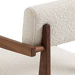 Кресло обеденное Alcove White Boucle из массива ореха варинант исполнения - 6 | Loft Concept в Тюмени