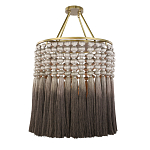 Люстра плетеная с кисточками на золотистом каркасе Boho Tassel Chandelier варинант исполнения - 2 | Loft Concept в Тюмени