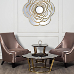 Стол журнальный коричневый на золотом основании Symphony of the Earth варинант исполнения - 2 | Loft Concept в Тюмени