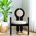 Стул черный из дерева с круглой спинкой Chair in Neoclassical Style варинант исполнения - 2 | Loft Concept в Тюмени