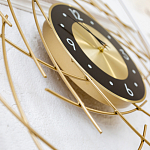 Часы настенные из металла с чёрным циферблатом Current Time варинант исполнения - 3 | Loft Concept в Тюмени