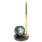 Часы настольные с ручкой из натурального камня Stone Clock варинант исполнения - 2 | Loft Concept в Тюмени