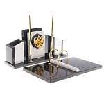Настольный письменный набор из мрамора и змеевика с гербом России Marble Accessory варинант исполнения - 2 | Loft Concept в Тюмени