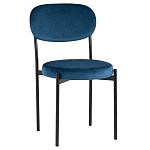 Стул с круглым сиденьем на металлическом основании ALFIE CHAIR Blue варинант исполнения - 1 | Loft Concept в Тюмени