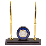 Часы настольные с двумя ручками из натурального камня Stone Clock варинант исполнения - 4 | Loft Concept в Тюмени