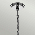 Люстра круглая цвета хром с вертикальными стеклянными трубками и круглыми подвесками Kichler варинант исполнения - 3 | Loft Concept в Тюмени