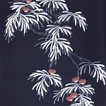 Обои ручная роспись Silk Tree Special Colourway on Empire Blue dyed silk варинант исполнения - 1 | Loft Concept в Тюмени