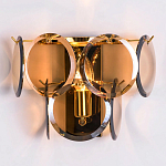 Бра с круглыми стеклянными подвесками Cardiel Amber Glass Wall Lamp варинант исполнения - 2 | Loft Concept в Тюмени