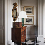 Настольная лампа на основании из зеленого мрамора с белым абажуром Noelia Green варинант исполнения - 5 | Loft Concept в Тюмени