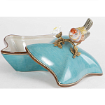 Фарфоровая шкатулка с птицей Eden Garden Blue варинант исполнения - 5 | Loft Concept в Тюмени