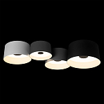 Потолочный светильник с 4-мя цилиндрическими абажурами белого серого и черного цвета Urban Dome варинант исполнения - 2 | Loft Concept в Тюмени