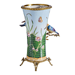 Ваза из фарфора с птицами на бронзовой ветке Garden of Eden варинант исполнения - 2 | Loft Concept в Тюмени