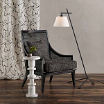 Торшер с черным наклонным корпусом и конусовидным абажуром Black Tripod варинант исполнения - 5 | Loft Concept в Тюмени