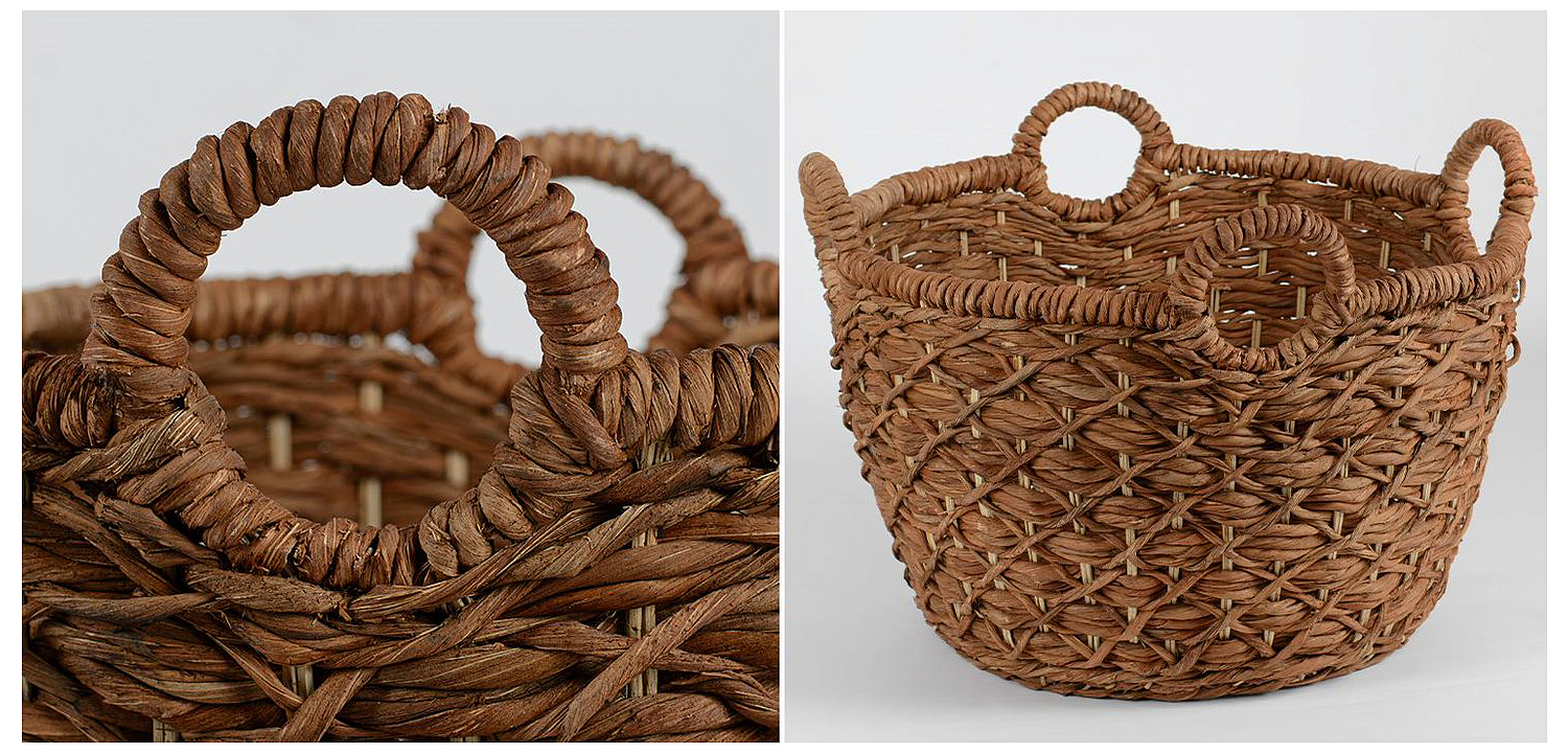 Корзина плетеная Wicker basket 4 handles Корзина плетеная Wicker basket 4 handles - Loft-Concept в Тюмени