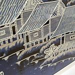 Картина ручная вышивка бисером Ночной пейзаж Night Boat Bay варинант исполнения - 2 | Loft Concept в Тюмени