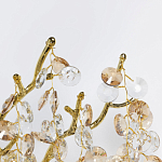 Бра золотого цвета с ветвями и прозрачными хрустальнымих подвесками Droplet Chandelier варинант исполнения - 3 | Loft Concept в Тюмени