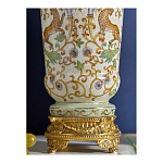 Ваза из фарфора на бронзовом основании Turquoise Blooming Garden варинант исполнения - 6 | Loft Concept в Тюмени