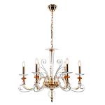 Люстра с 6-ю лампочками и изогнутыми прозрачными элементами из стекла Twisted Glass Candles Chandelier варинант исполнения - 2 | Loft Concept в Тюмени