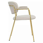 Стул Singer Chair с подлокотниками серый на золотистых ножках варинант исполнения - 2 | Loft Concept в Тюмени