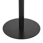 Круглый обеденный стол с белой мраморной столешницей White Tabletop on Black Base варинант исполнения - 5 | Loft Concept в Тюмени